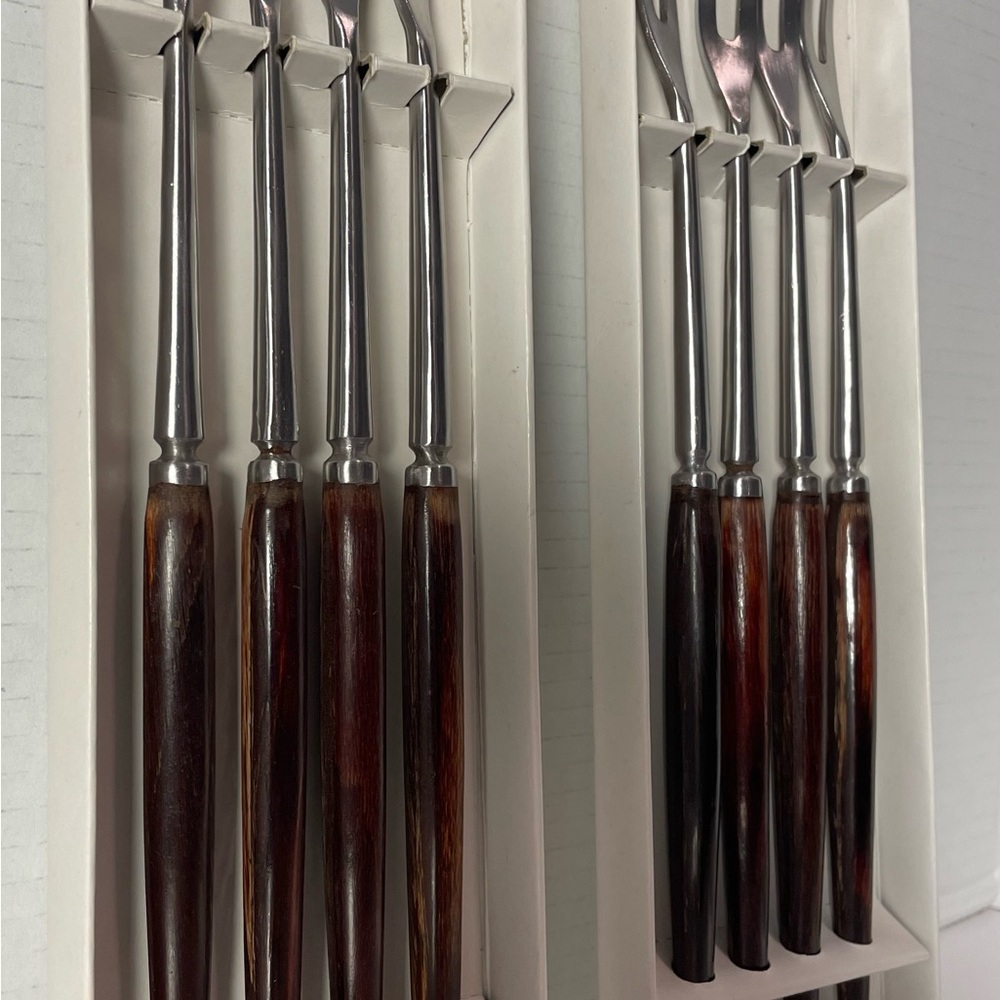 Vintage Fondue Fork Set (2 sets, 4 forks each)